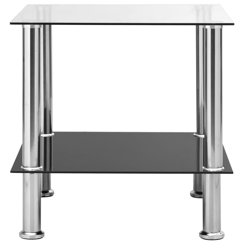 Beistelltisch Schwarz 45x50x45 cm Hartglas