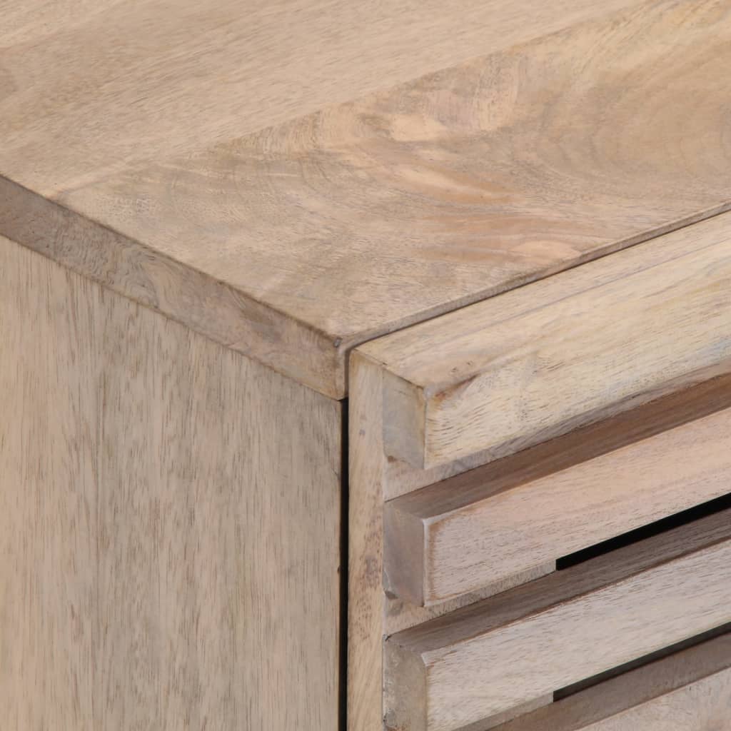 Nachttisch 40x34x46 cm Raues Mangoholz