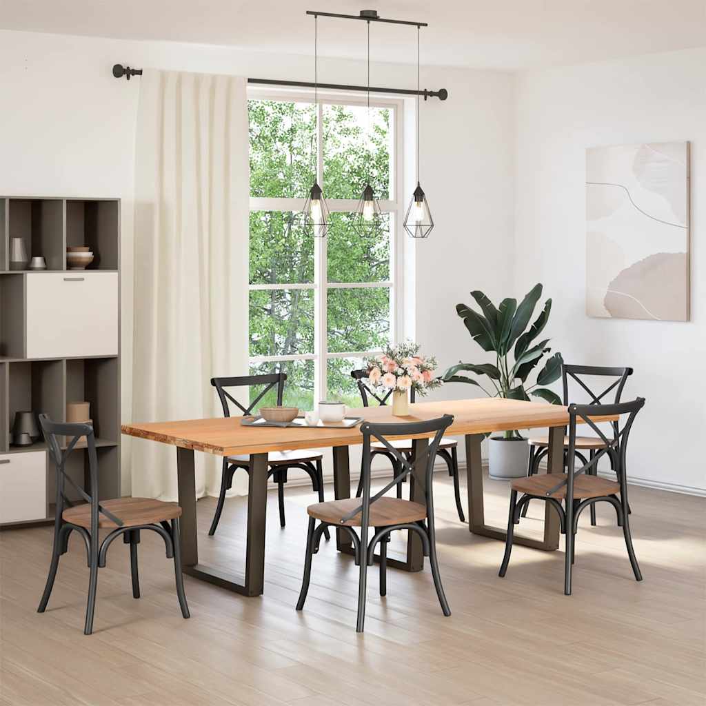 Couchtischbeine V-Form 2 Stück Schwarz 30x(30-31,3) cm Stahl