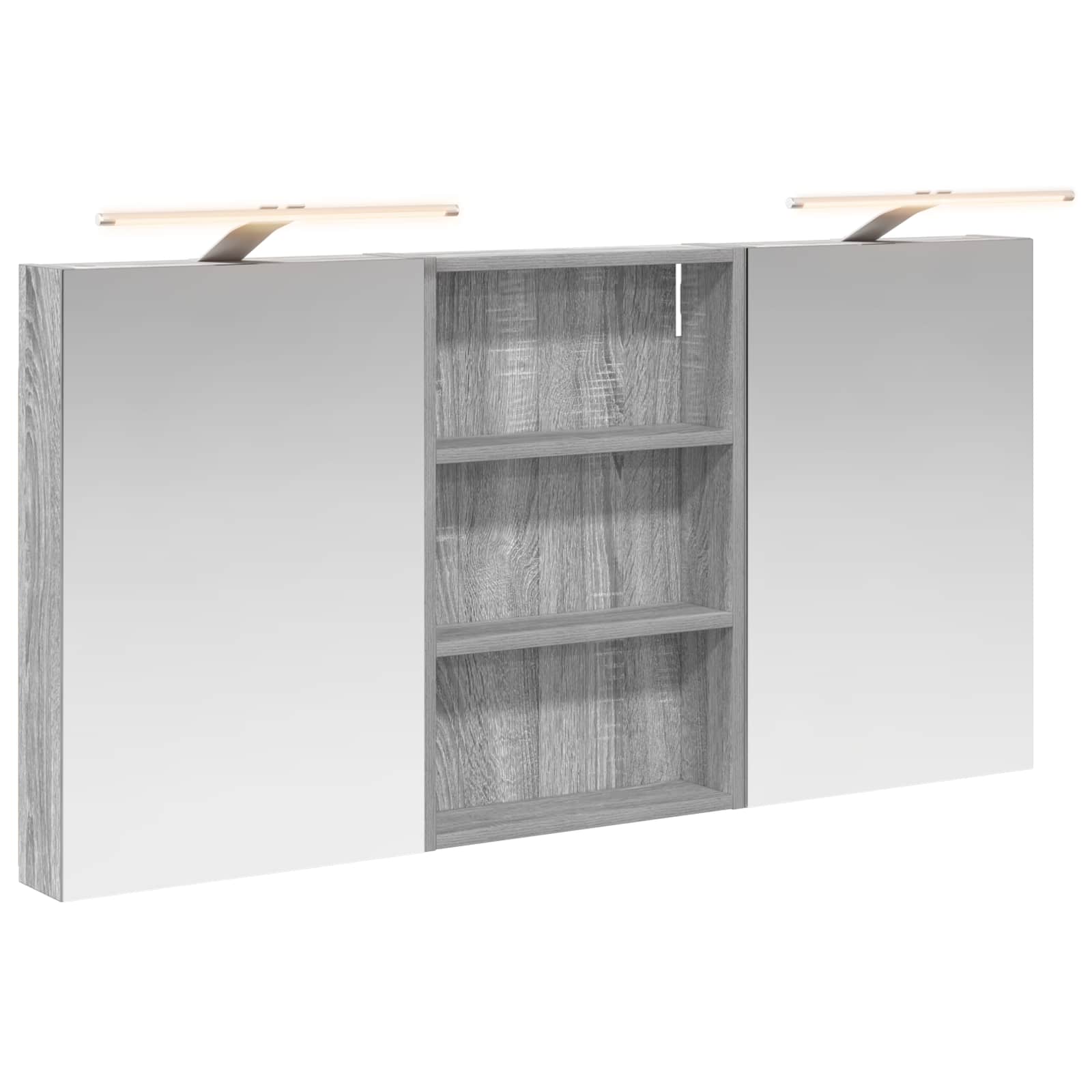 Badezimmerschrank-Set 3 pcs 80 x 10,5 x 50 cm Holzwerkstoff