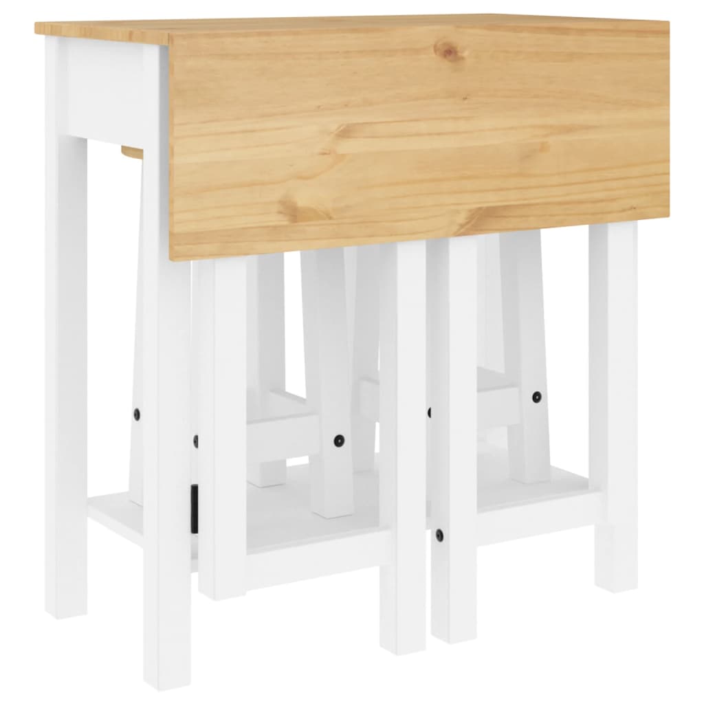 5-tlg. Bar-Set Weiß Massivholz Kiefer