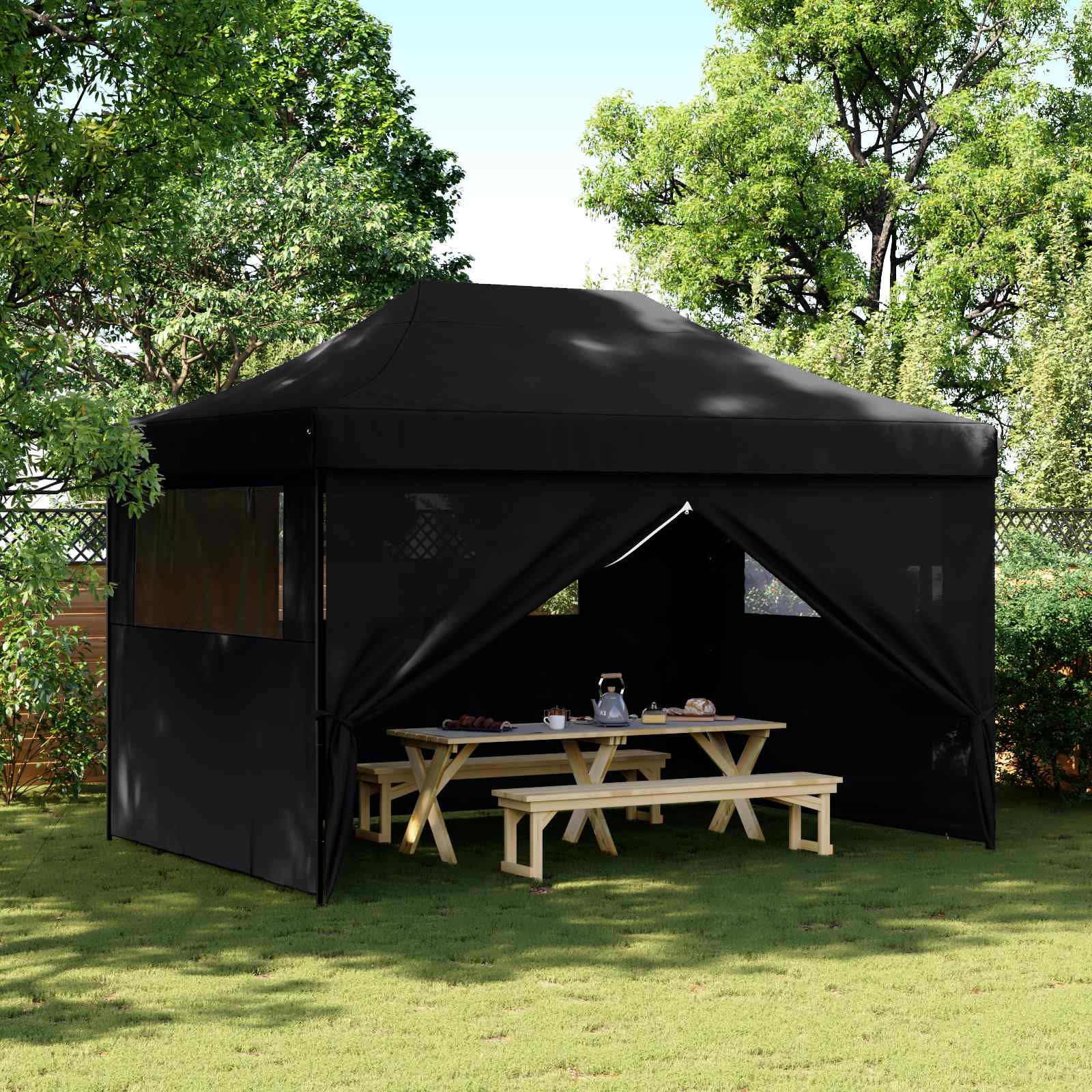 Partyzelt Faltbar Pop-Up Beige 410x279x315 cm