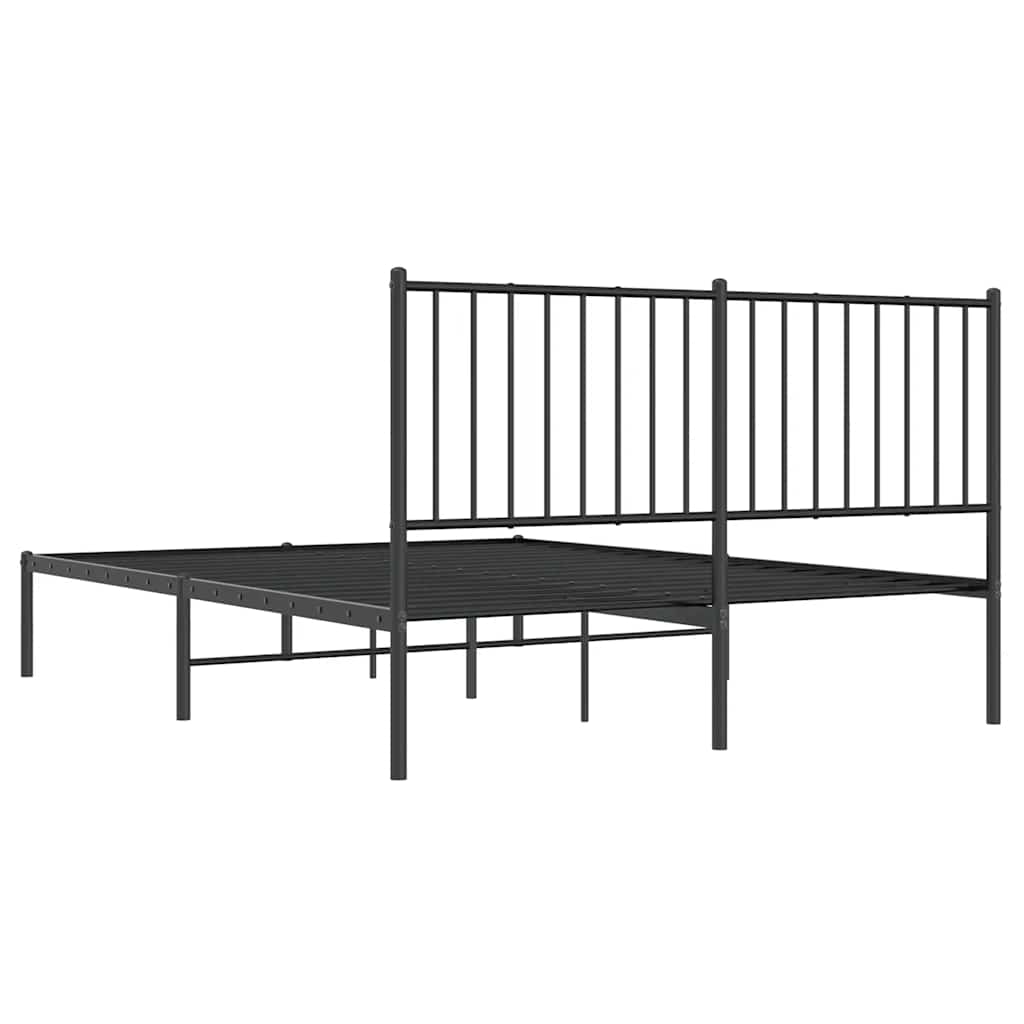 Bettgestell Metall Schwarz 75x190 cm