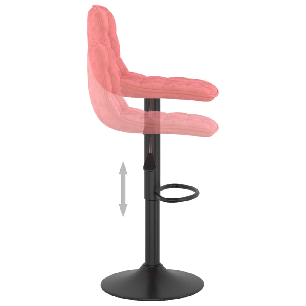 Barhocker 2 Stk. Hellgrün Samt