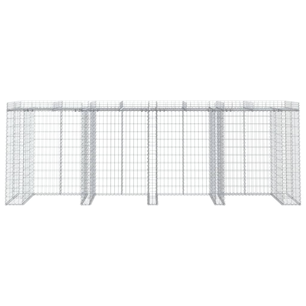 Gabionen-Mülltonnenbox 110x91x120 cm Verzinktes Eisen