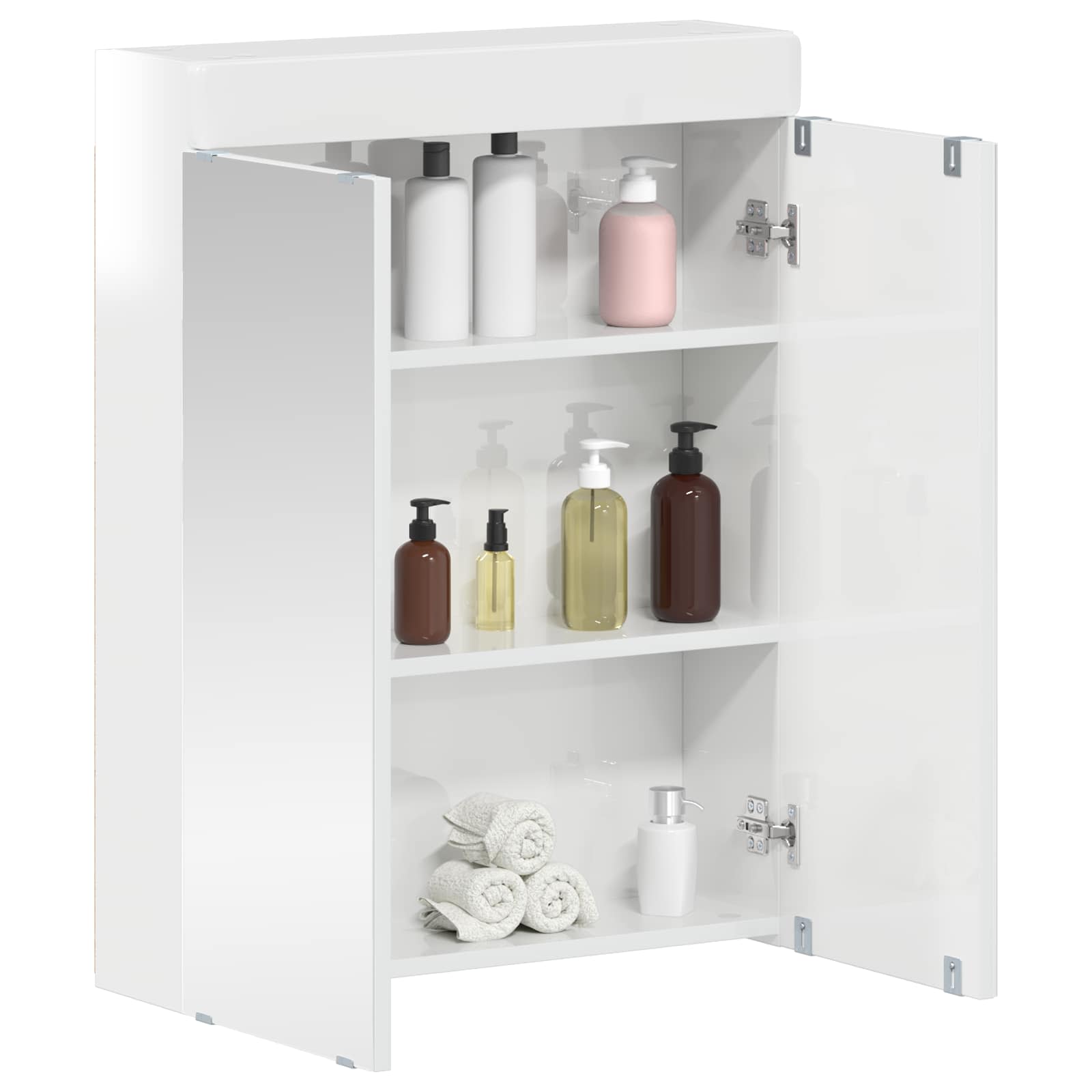 Badezimmermöbel-Set TULUM 2 pcs Weiß 60 x 34 x 63 cm