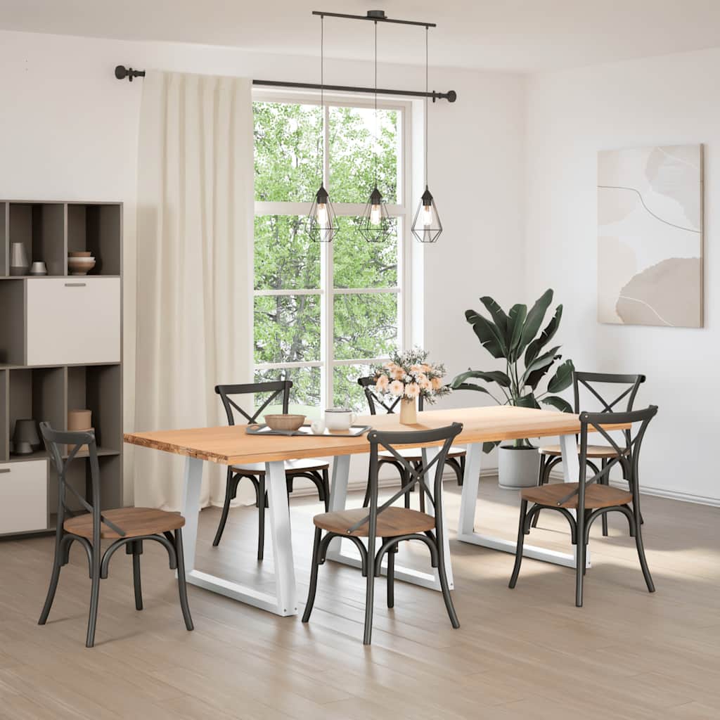 Couchtischbeine V-Form 2 Stück Schwarz 30x(30-31,3) cm Stahl