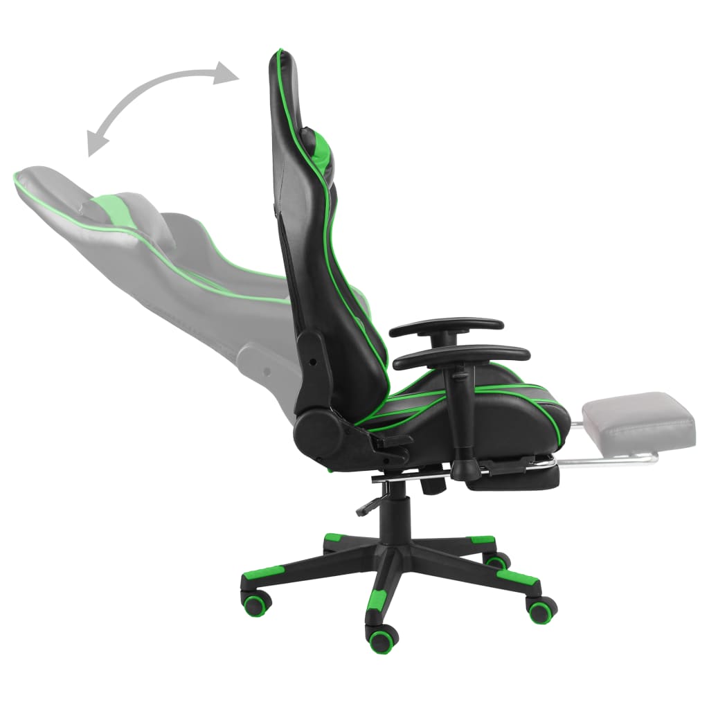 Gaming-Stuhl Drehbar Grün PVC
