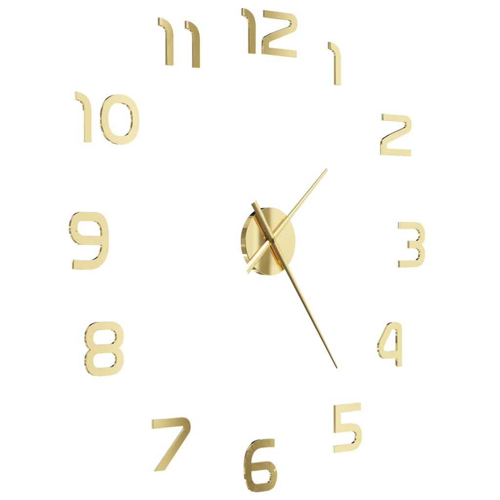 3D-Wanduhr Modernes Design 100 cm XXL Silbern