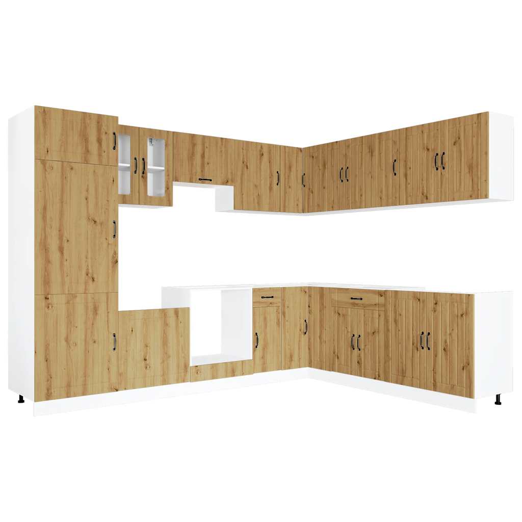 14-tlg. Küchenschrank-Set Lucca Weiß Holzwerkstoff