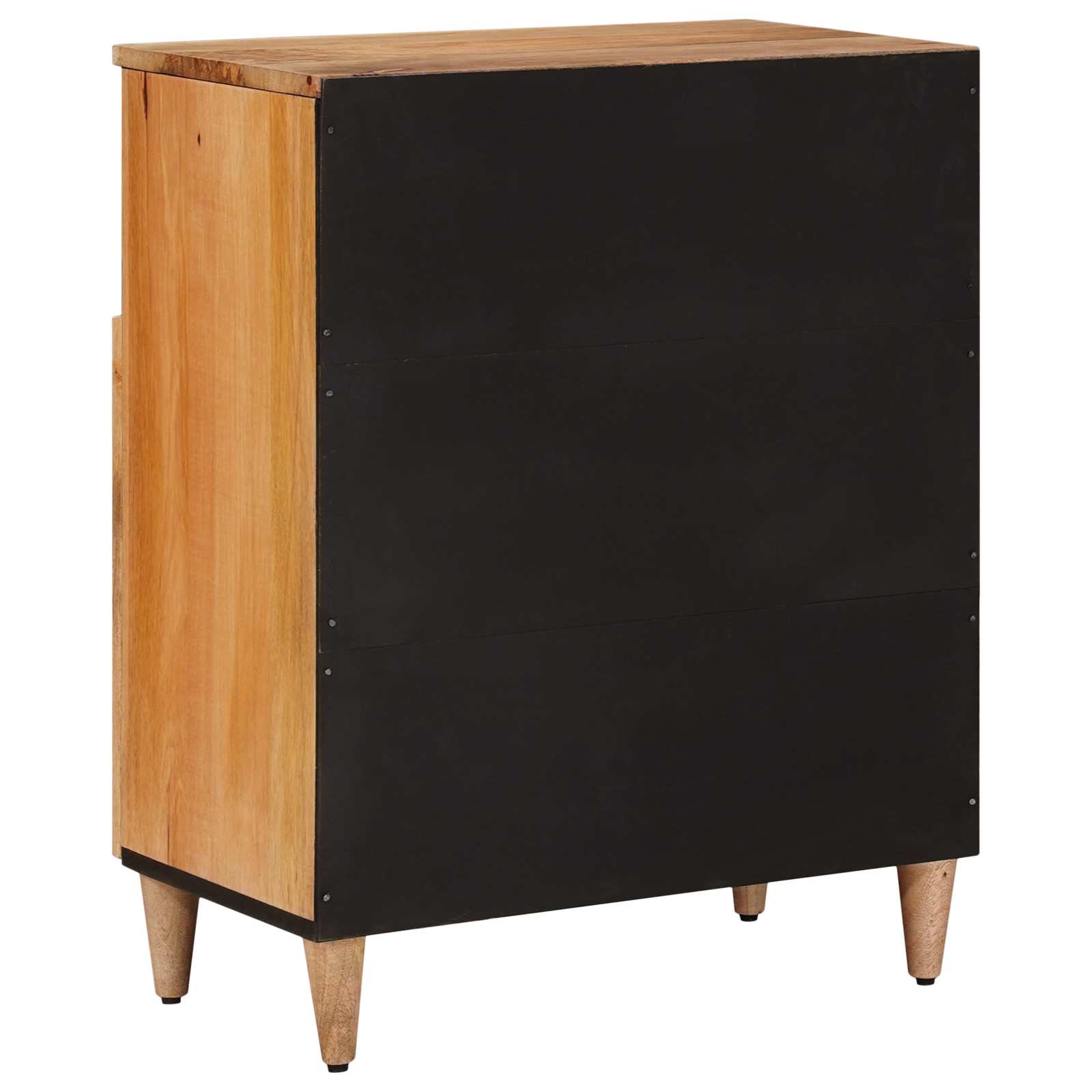 Sideboard mit Speicher Walnuss 60 x 33 x 75 cm Massivholz Mango