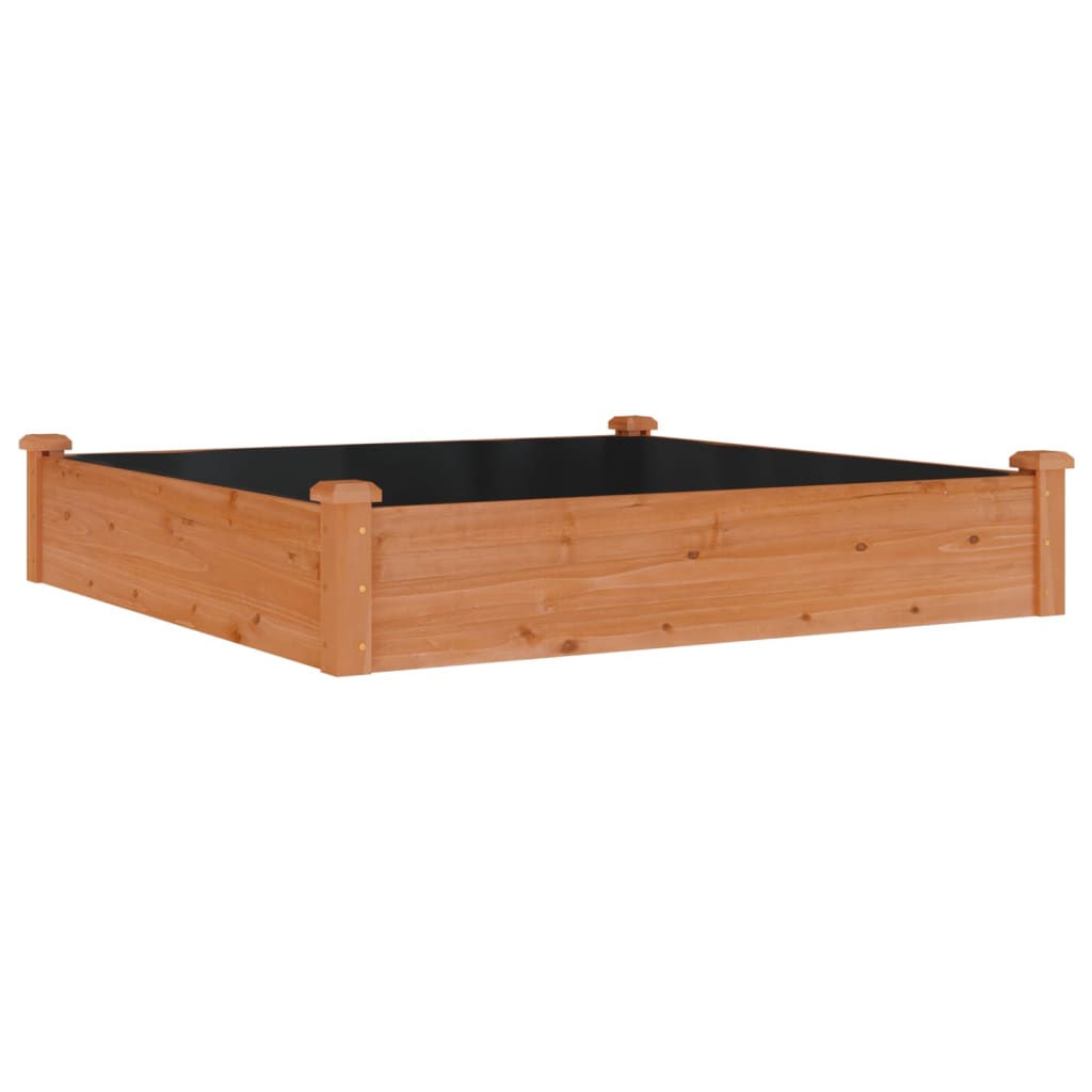 Hochbeet mit Einsatz Grau 120x45x25 cm Massivholz Tanne
