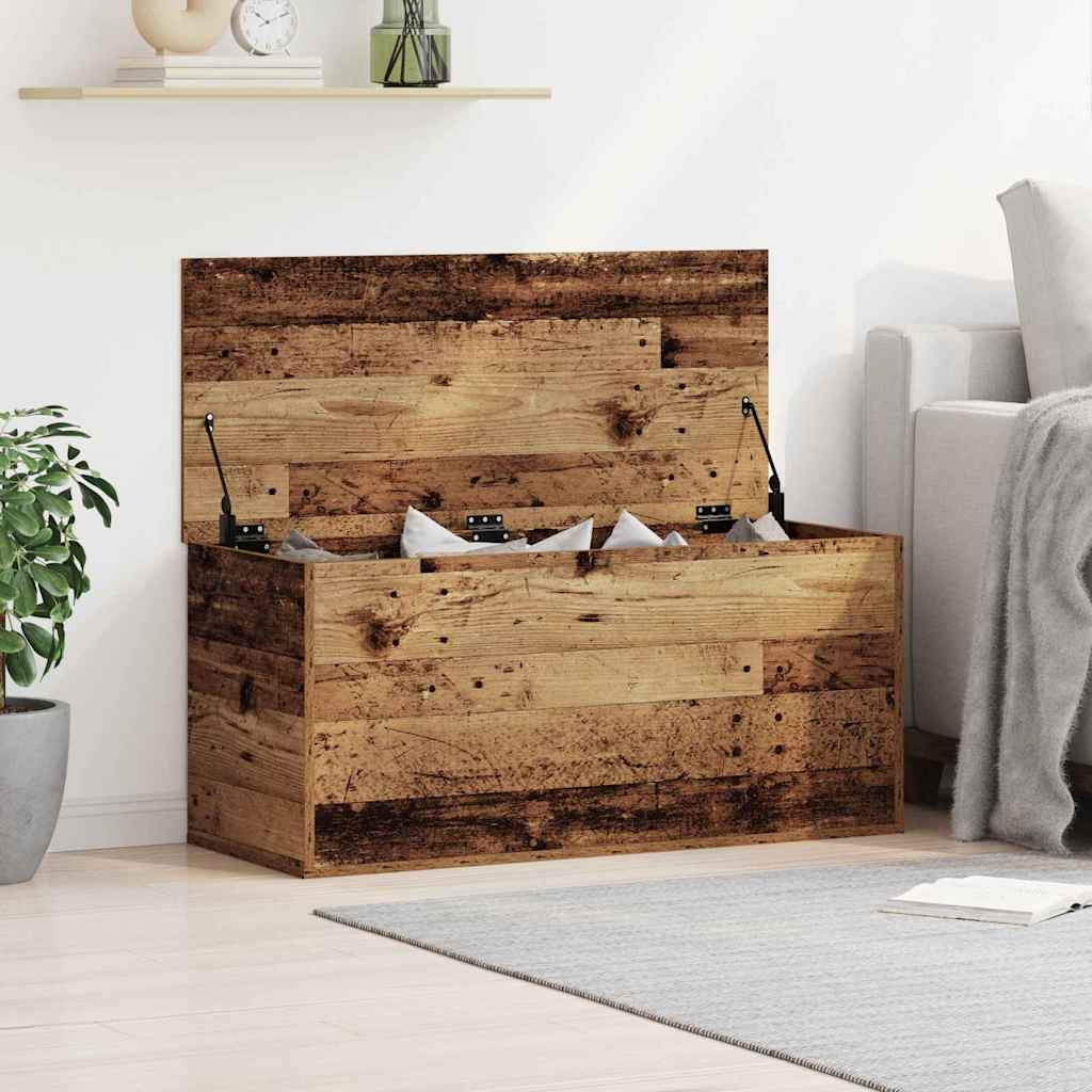 Aufbewahrungstruhe Weiß 84x42x46 cm Holzwerkstoff