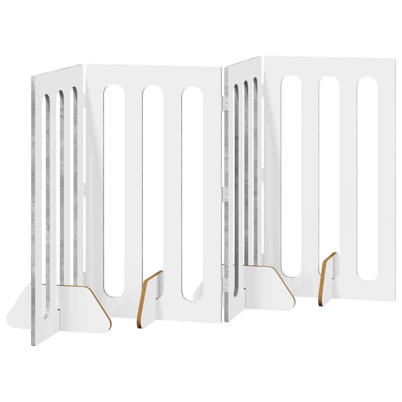 Faltbarer Haustierzaun 2 pcs Weiß 100,5 x 38 x 70 cm