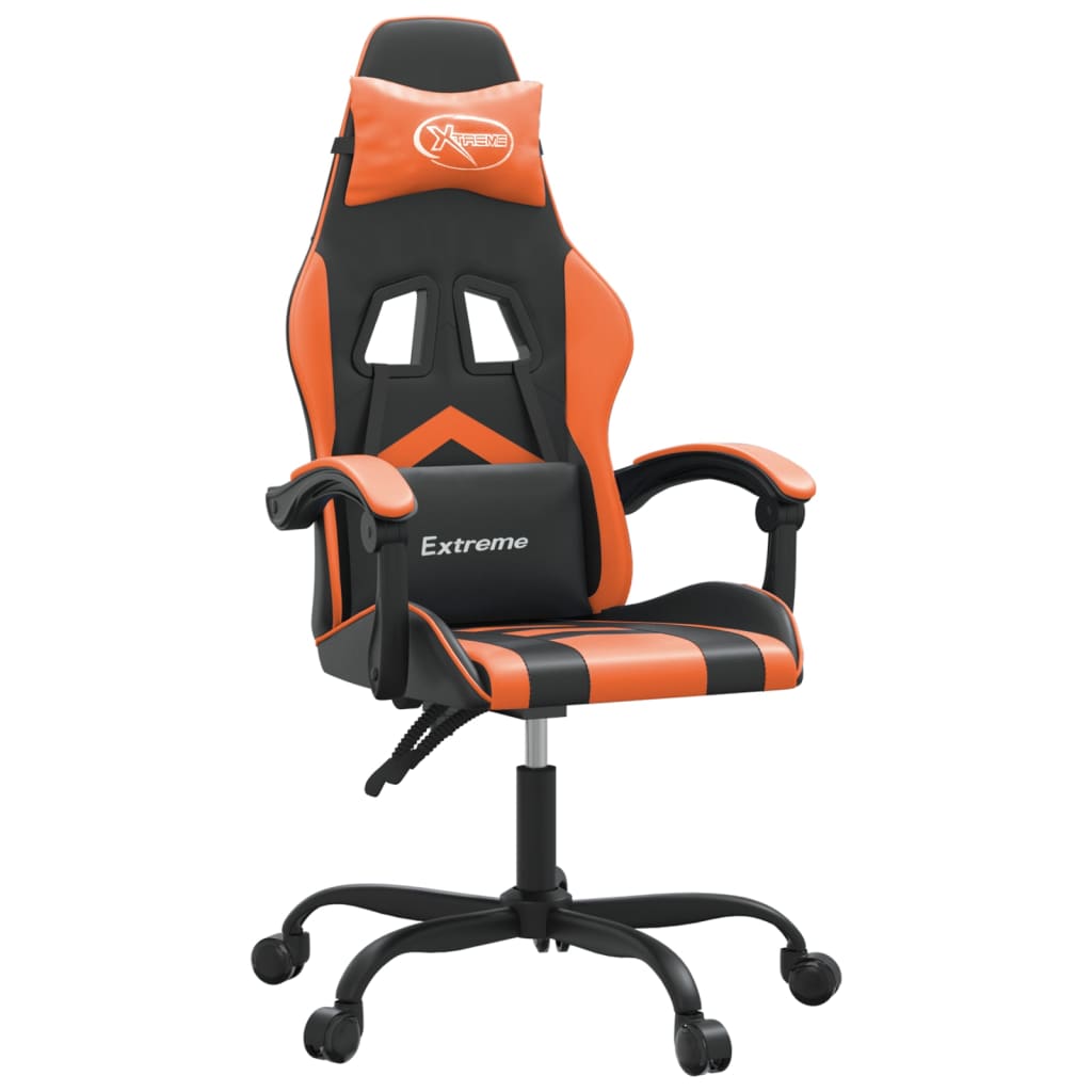 Gaming-Stuhl Drehbar Schwarz und Rot Kunstleder