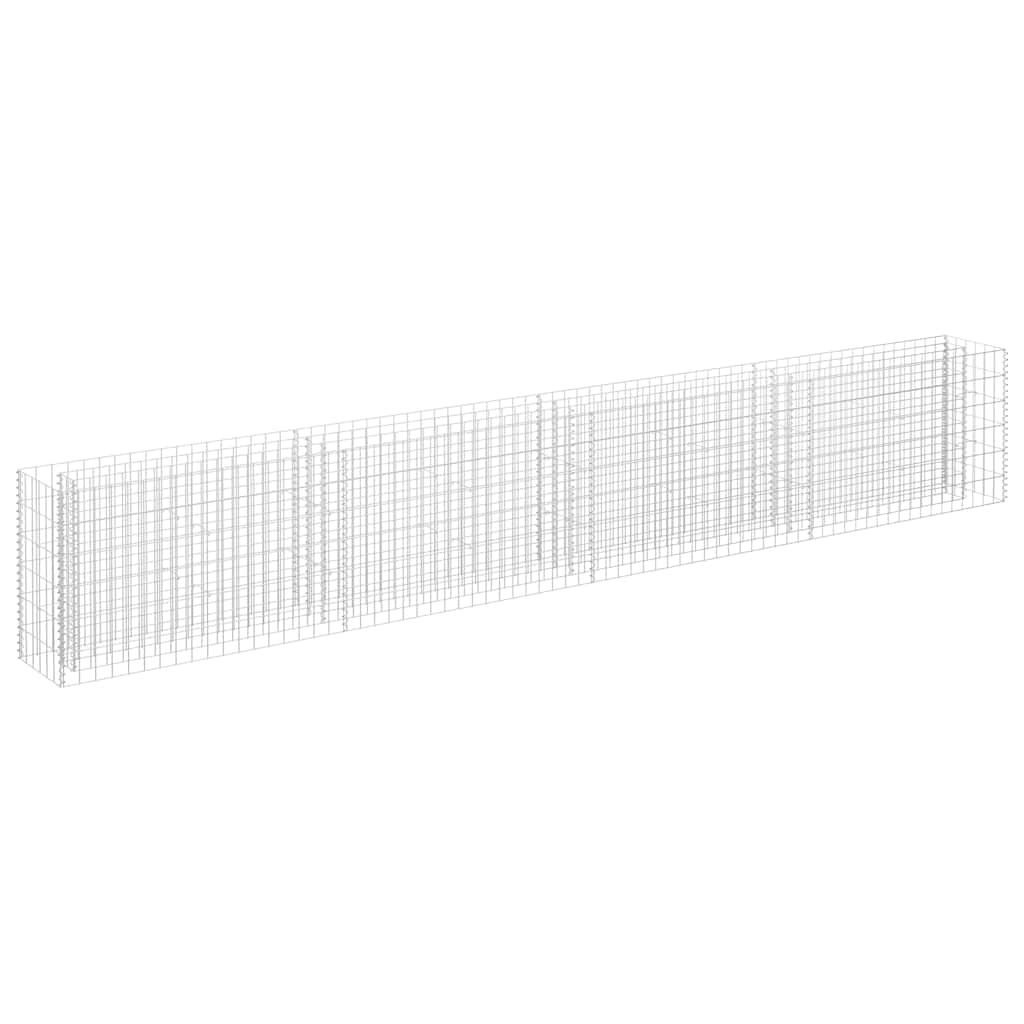 Gabionen-Hochbeet Verzinkter Stahl 90x30x10 cm