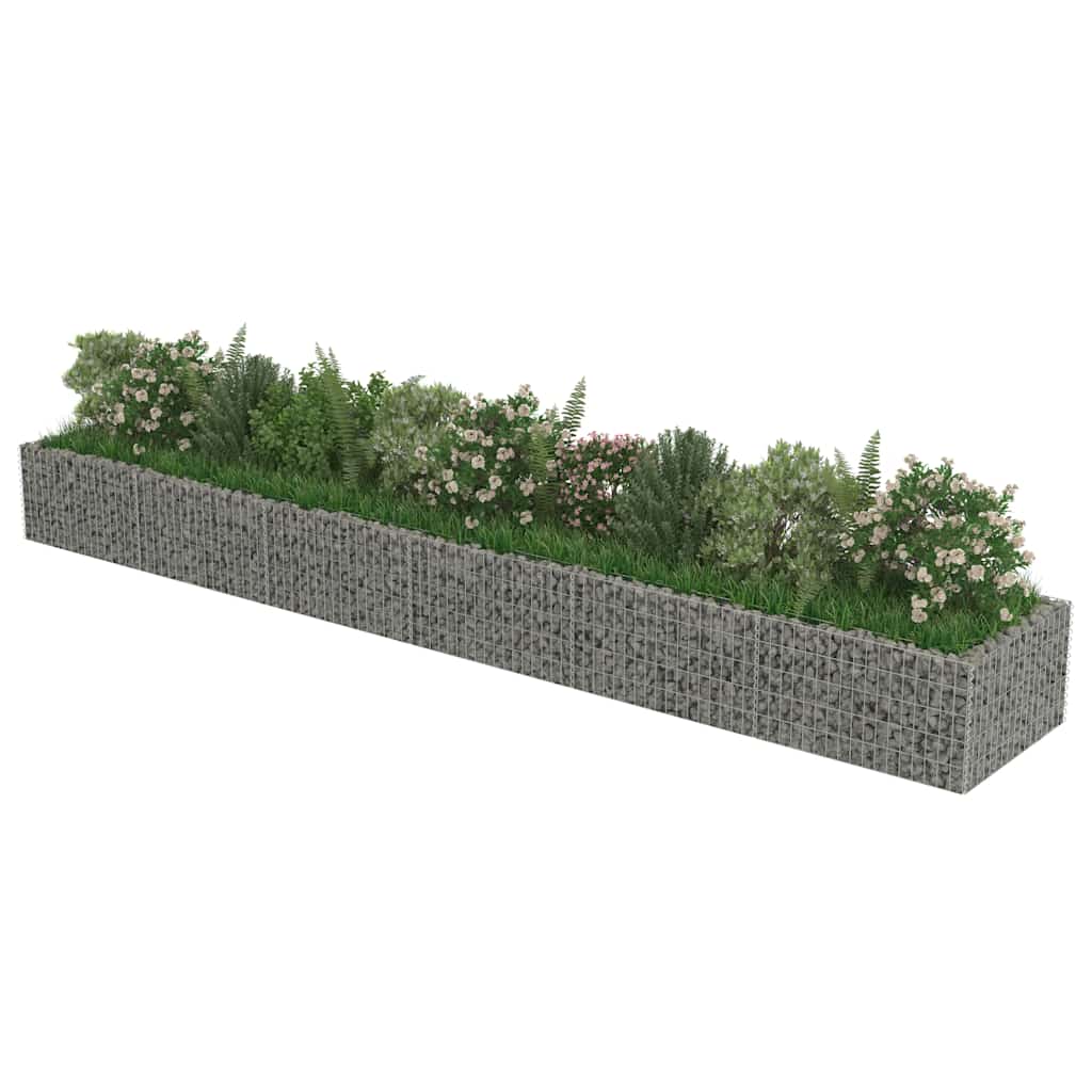 Gabionen-Hochbeet Verzinkter Stahl 450×90×100 cm