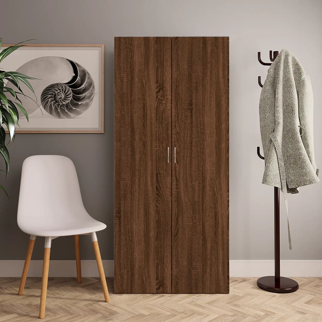 Schuhschrank Weiß 80x35,5x180 cm Holzwerkstoff