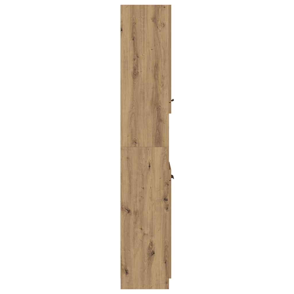 Badschrank Weiß 32x34x188,5 cm Holzwerkstoff