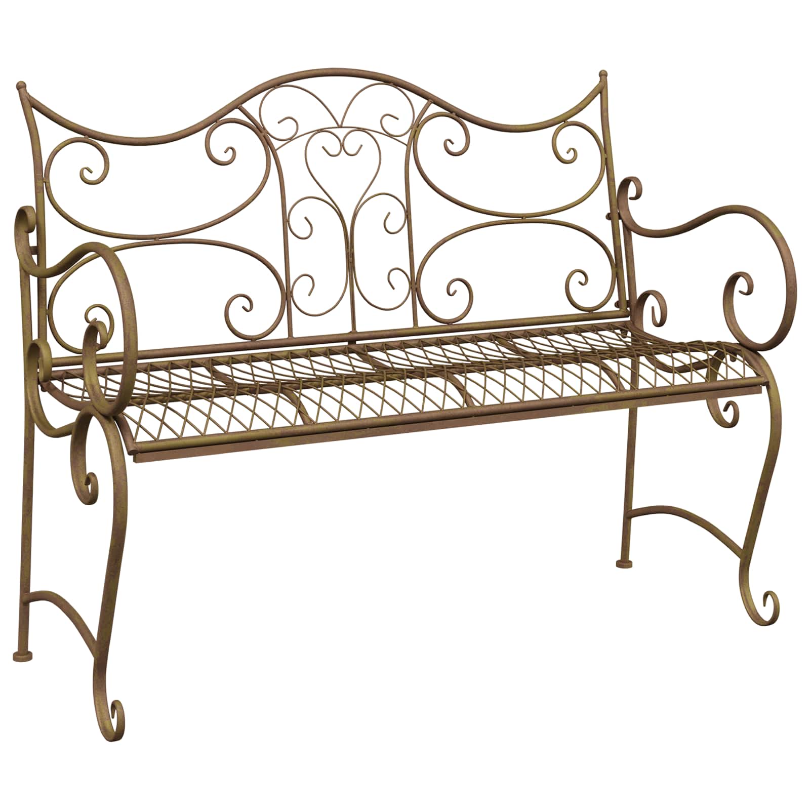 Gartenbank 2-Sitzanzahl 114 x 56,5 x 90 cm Stahl Silber Grau