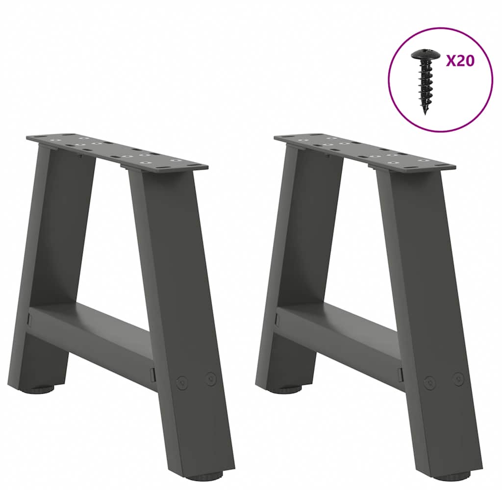 Couchtischbeine A-Form 2 Stk. 30x(30-31) cm Stahl