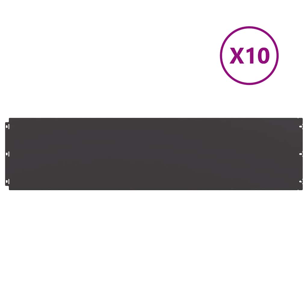 Raseneinfassung 10 pcs 10 x 103 cm Wetterfeststahl Rostig