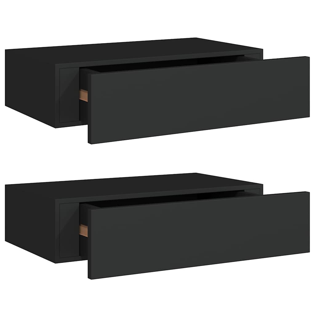 Wandregal mit Schublade Weiß 40x23,5x10 cm MDF