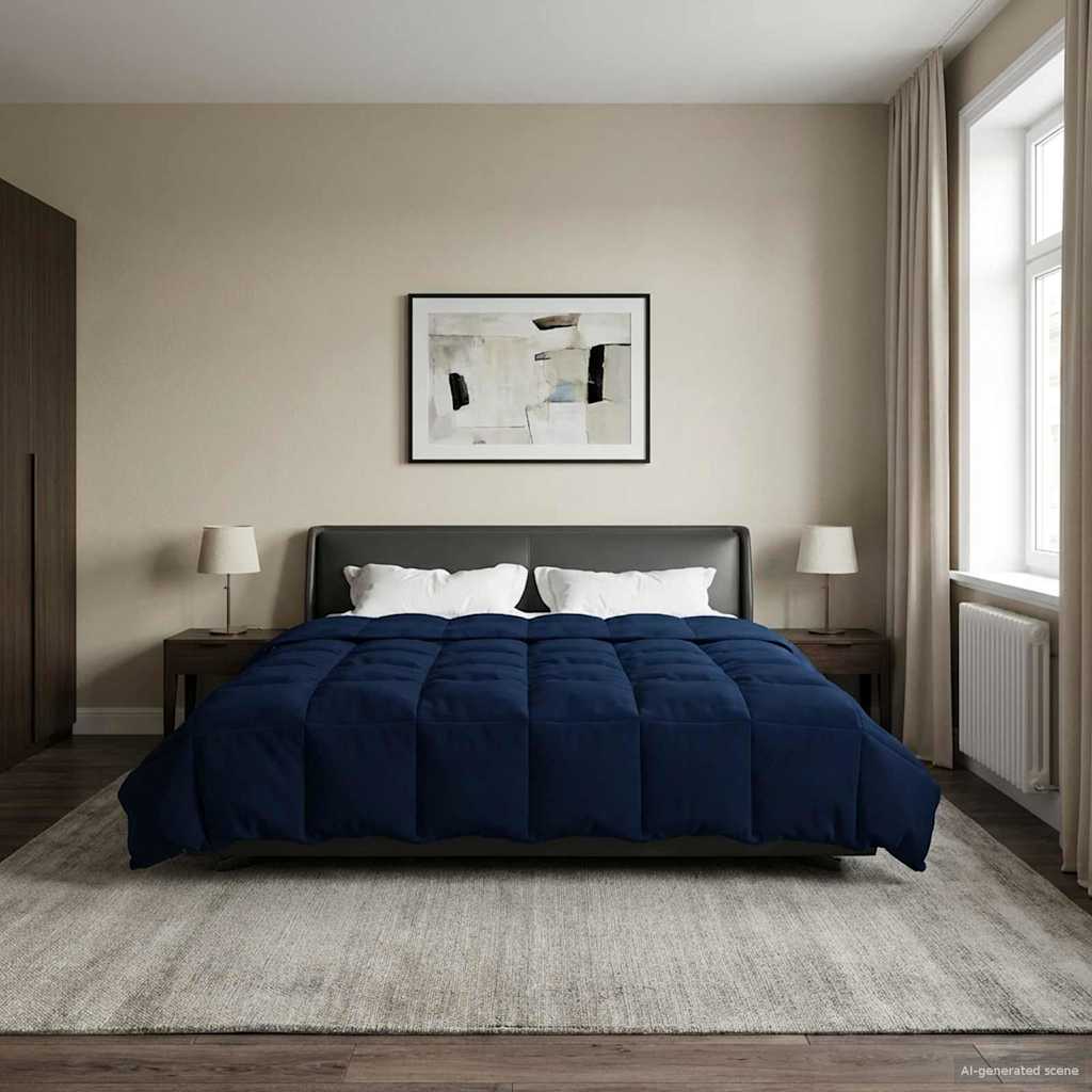 Sommerdecke Gesteppt Anthrazit 135 x 200 cm Mikrofaser