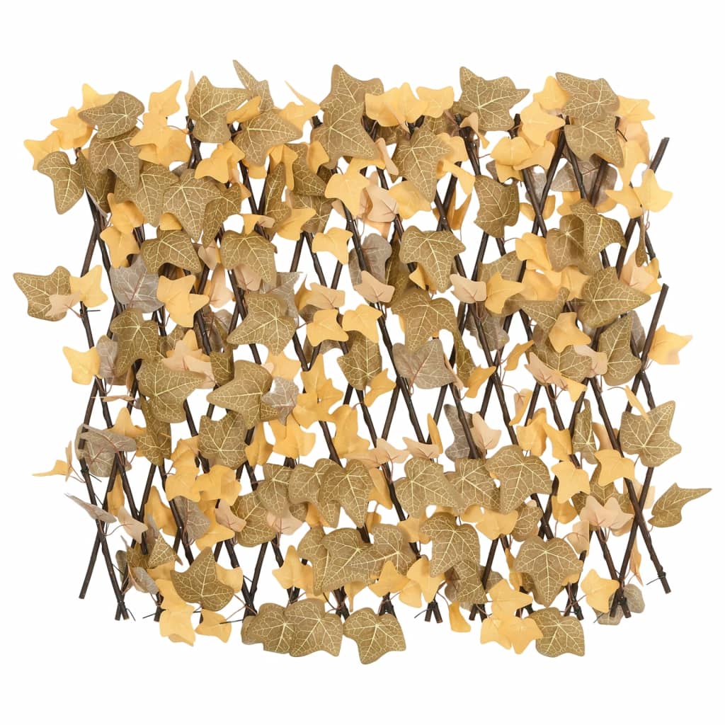 Rankgitter mit Künstlichen Ahornblättern 5 Stk. Orange 180x30cm