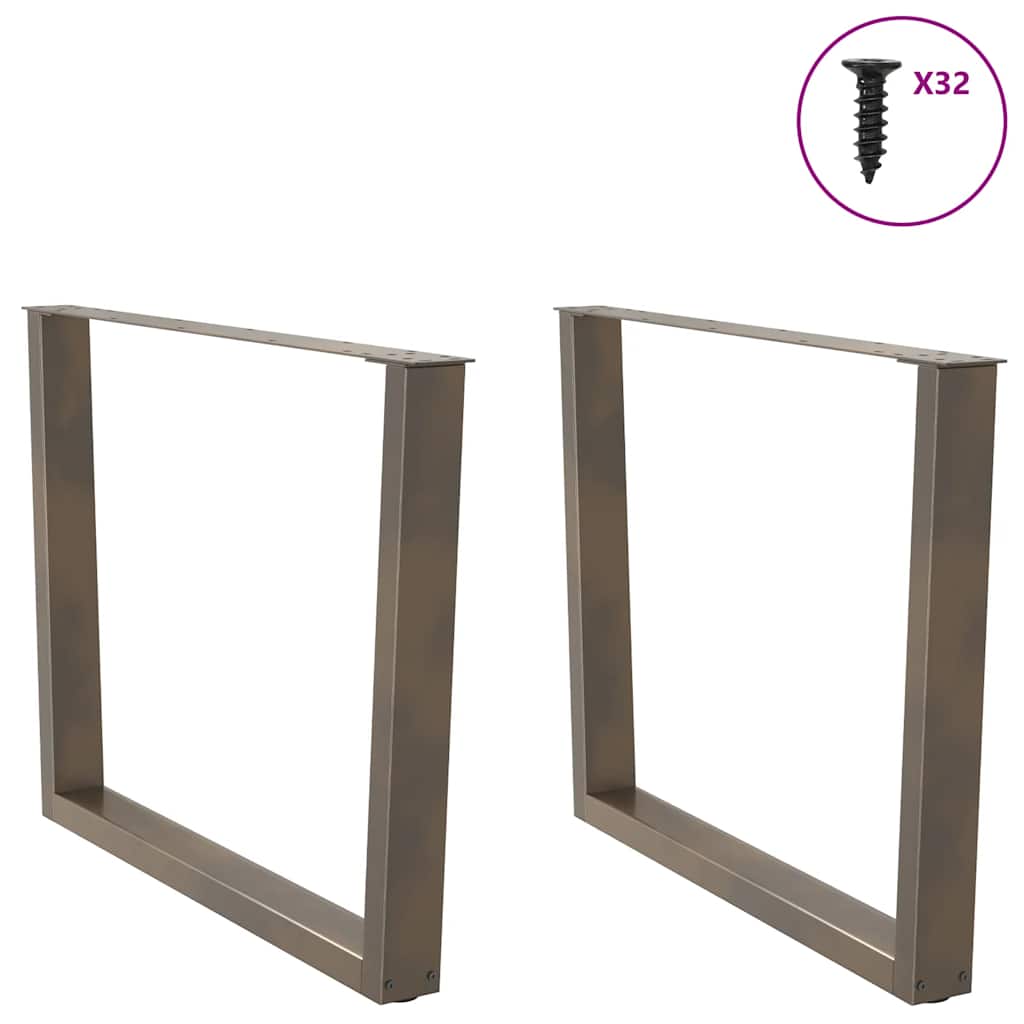 Couchtischbeine V-Form 2 Stück Schwarz 30x(30-31,3) cm Stahl