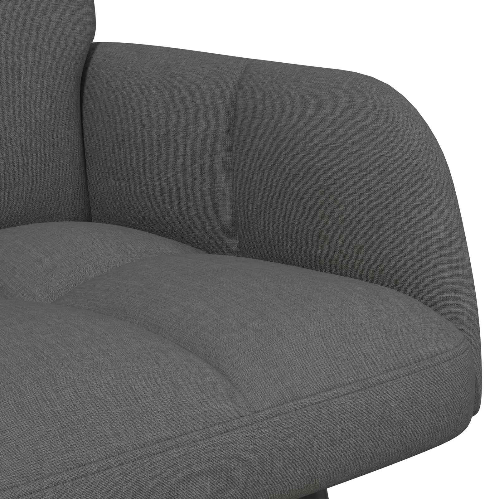 2-Sitzer Sofa Hellgrau 115 x 61 x 87 cm Stoff