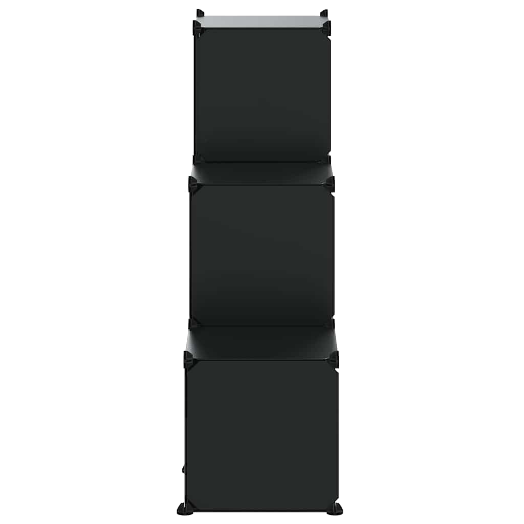 Regalsystem mit 12 Würfeln Schwarz PP