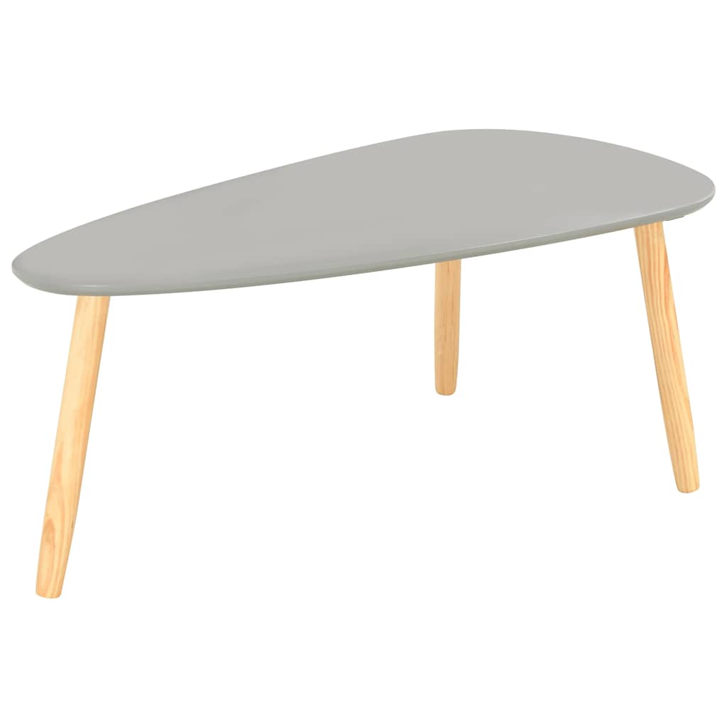 2-tlg. Couchtisch-Set Massivholz Kiefer Weiß