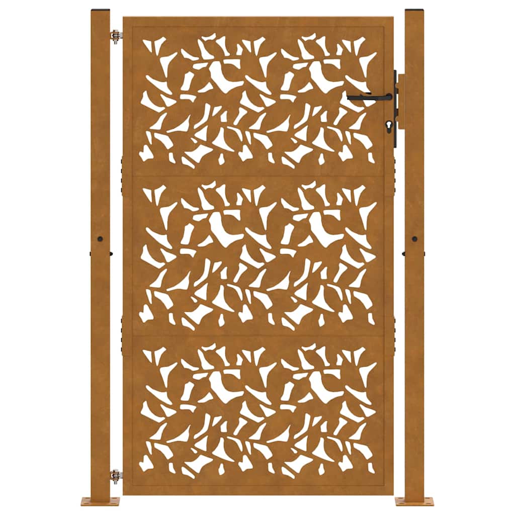 Gartentor Schwarz 100x100 cm Stahl Lichtdesign
