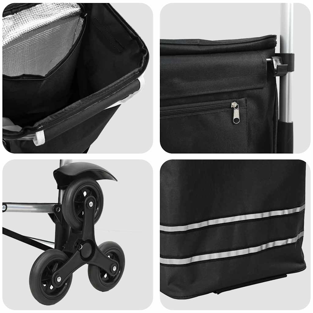 Einkaufswagen Schwarz 47 x 39 x 100,5 cm Oxford-stoff