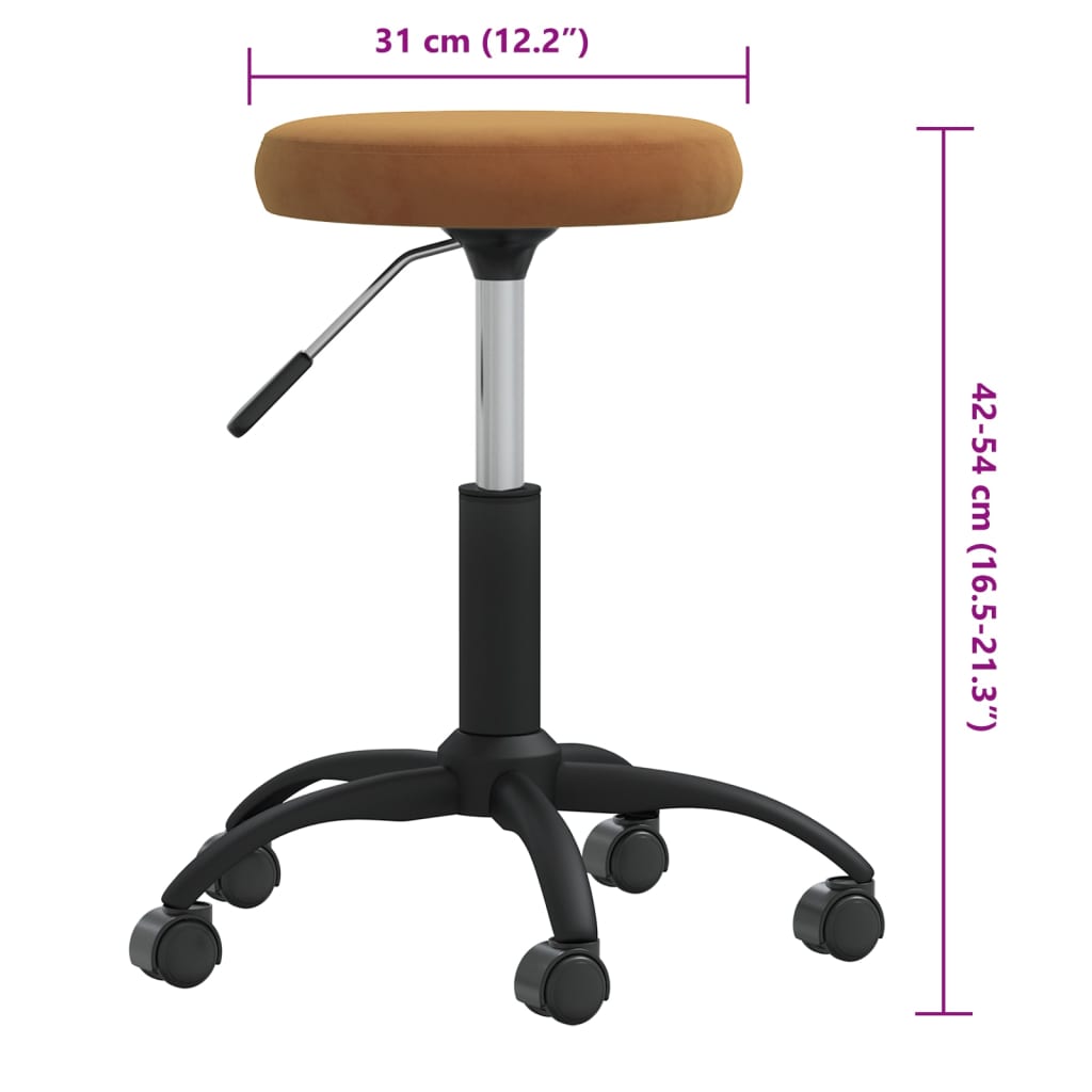 Massagehocker Samt Senfgelb