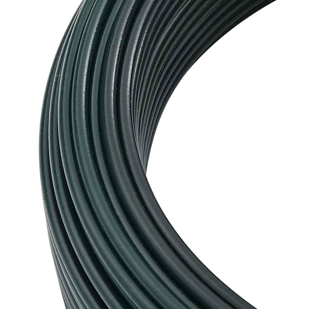Zaun-Bindedraht 250 m 0,9/1,4 mm Stahl Schwarzgrün