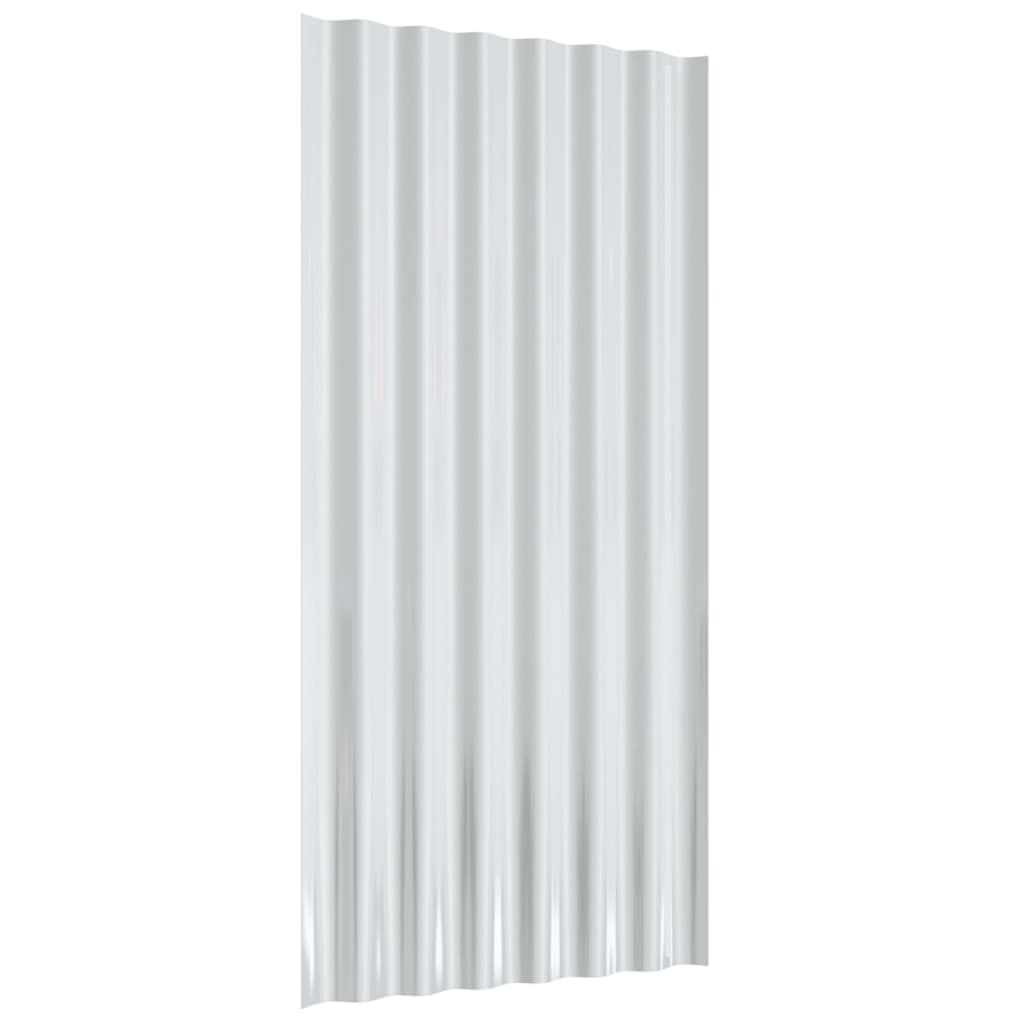Dachpaneele 12 Stk. Verzinkter Stahl Grün 100x36 cm