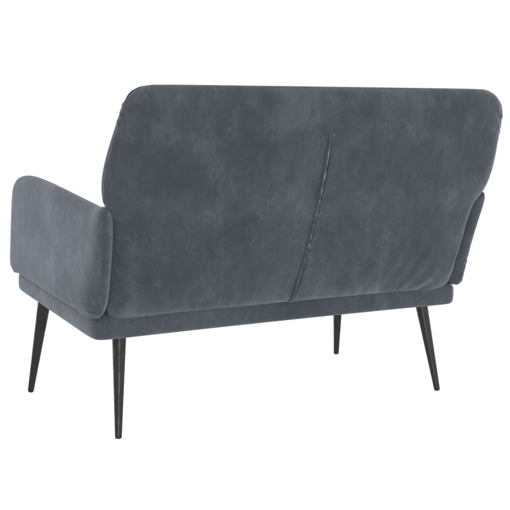 Sitzbank Schwarz 108x79x79 cm Samt