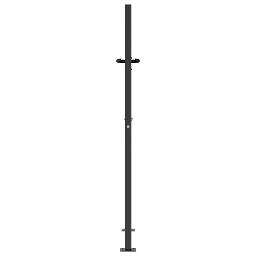 Gartentor Anthrazit 100x175 cm Stahl Quadratisches Design