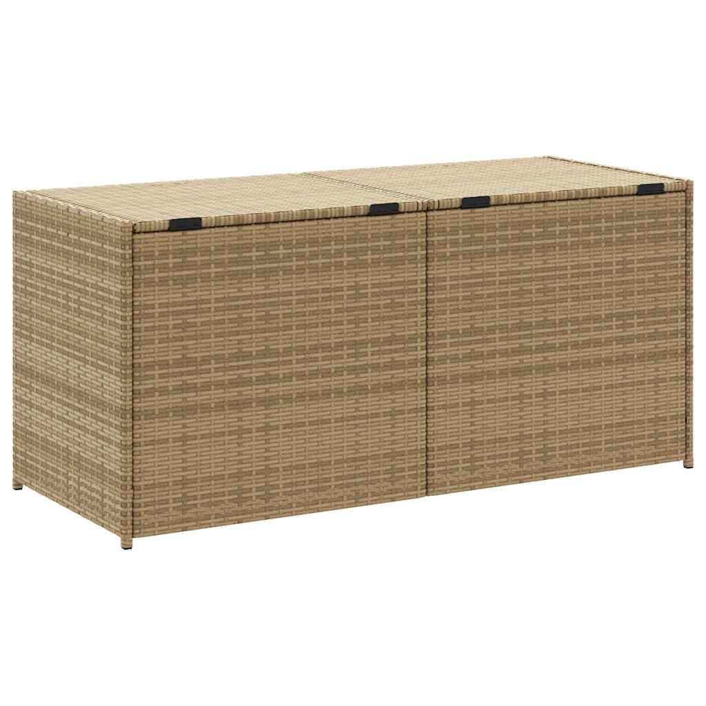Gartentruhe Schwarz 283L Poly Rattan