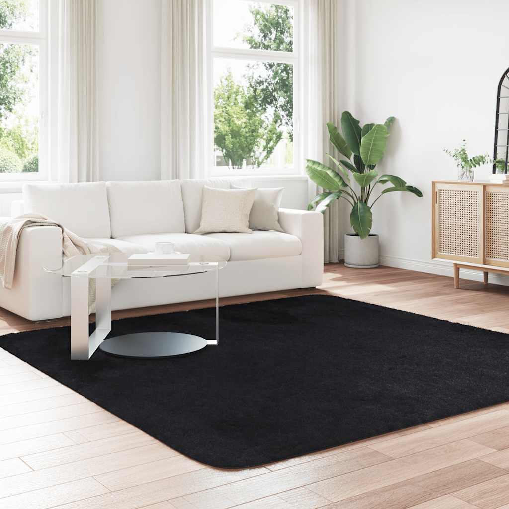 Teppich Shaggy Hochflor NAVARRA Beige 60x100 cm Polyester
