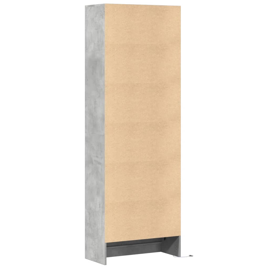 Highboard mit LED-Beleuchtung Weiß 69x32,5x200 cm Holzwerkstoff