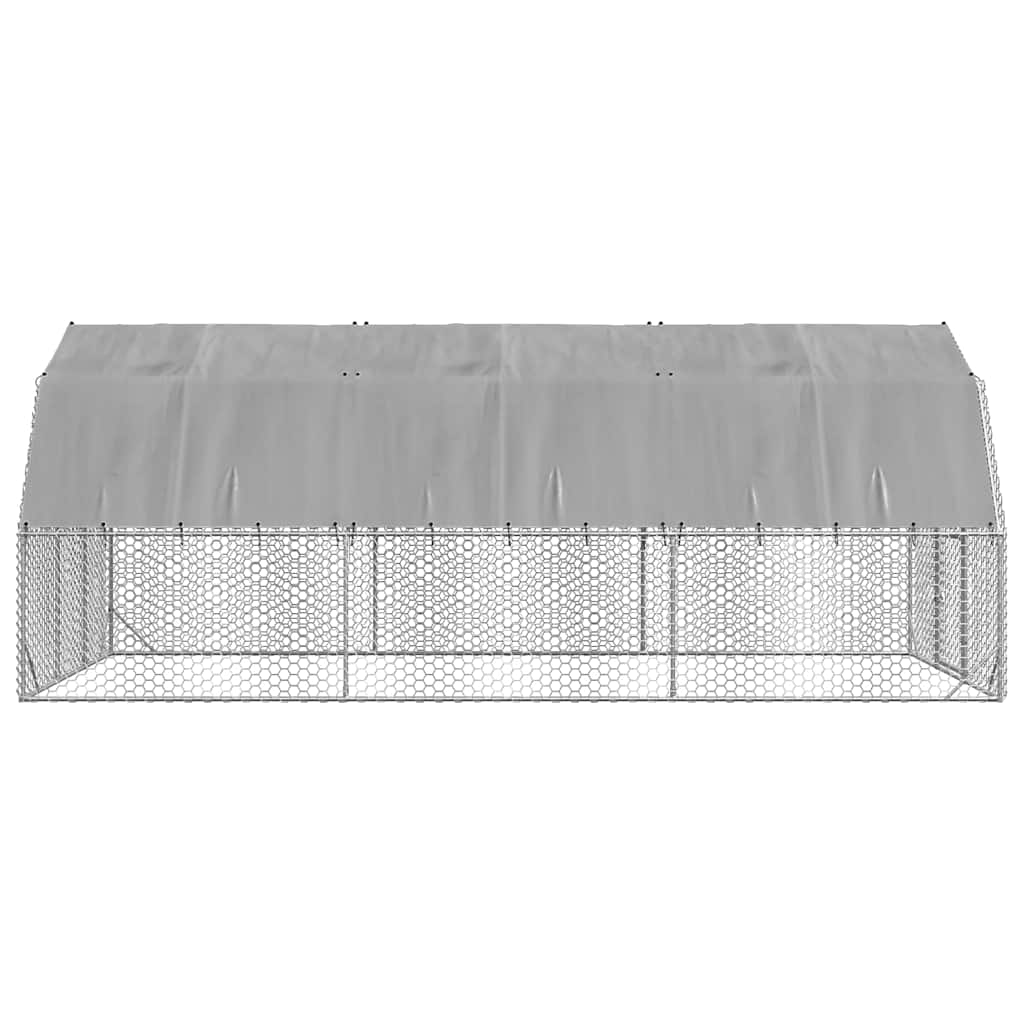 Hühnerstall 2,5x4x2,25 m Verzinkter Stahl
