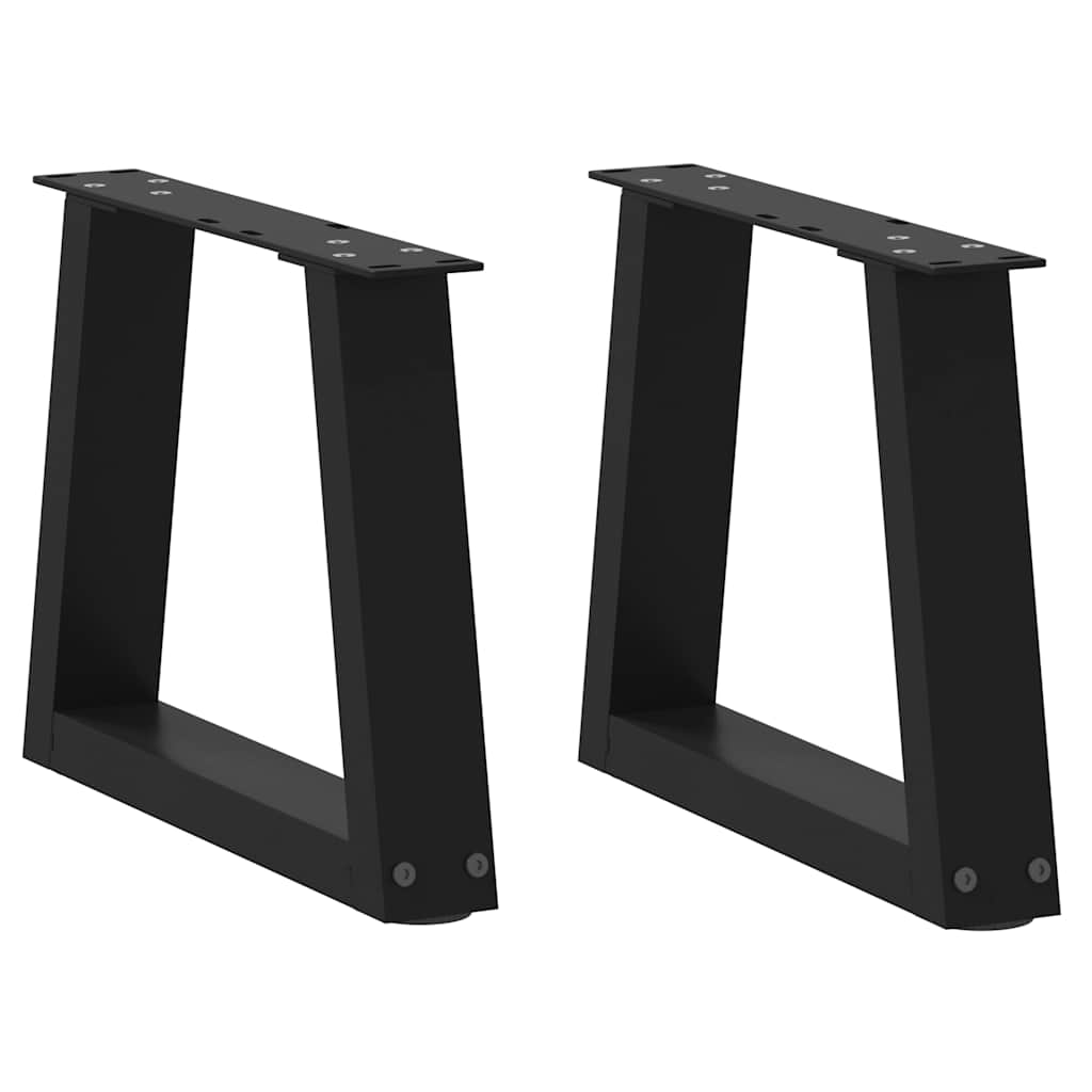 Couchtischbeine V-Form 2 Stück Schwarz 30x(30-31,3) cm Stahl