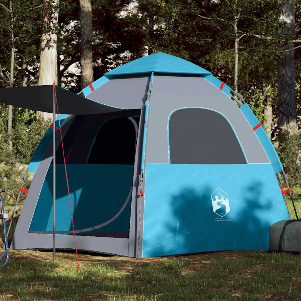 Campingzelt 4 Personen Grün Quick Release