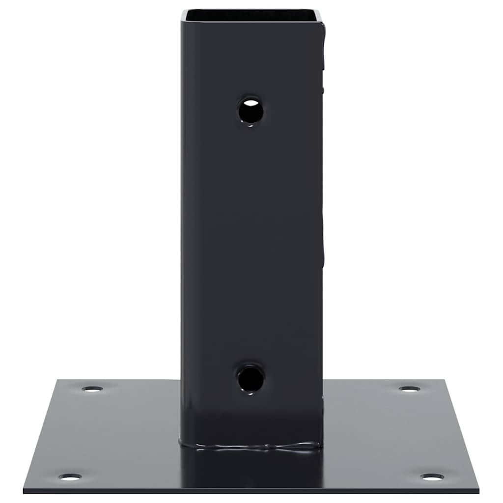 Pfostenträger Quadratisch 4Stk. Silber 46x46mm Verzinkter Stahl