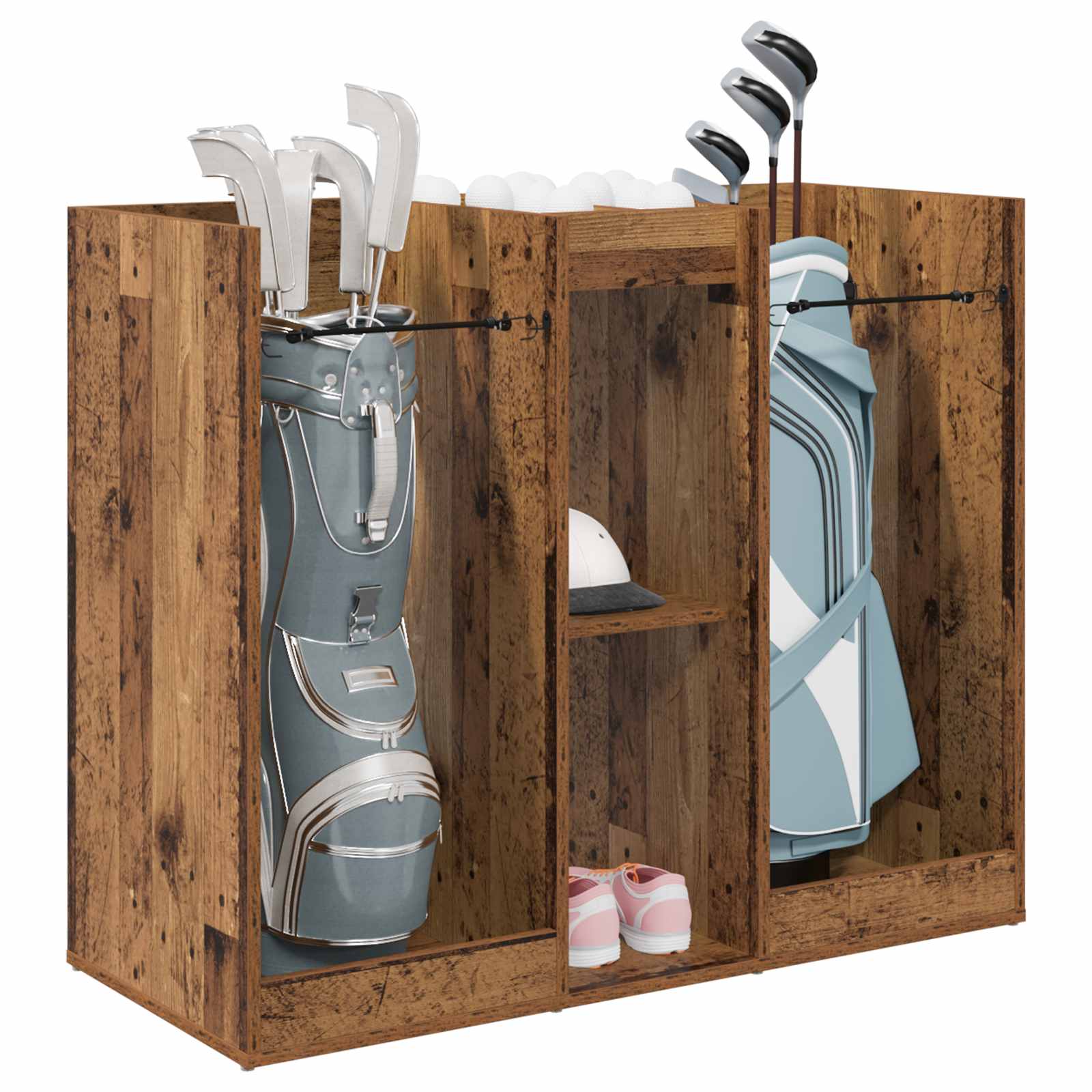 Golf Schrank Mit Rad Uni Weiß 65 x 45 x 98 cm