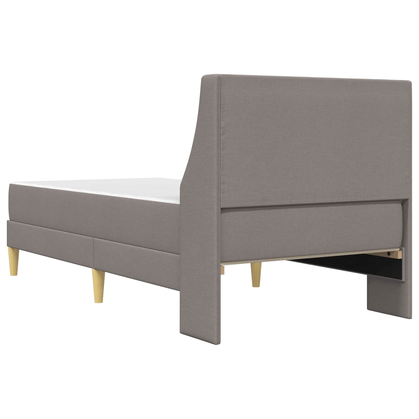 Bettgestell mit Matratze Hellgrau 80x 200 cm Polyester