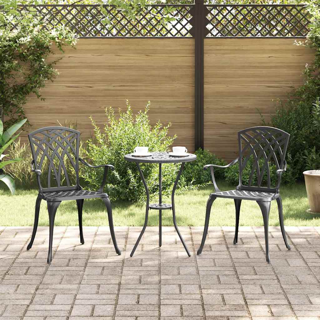 Gartenstuhl 2 pcs Bronze 53 x 51 x 88,5 cm Aluminium